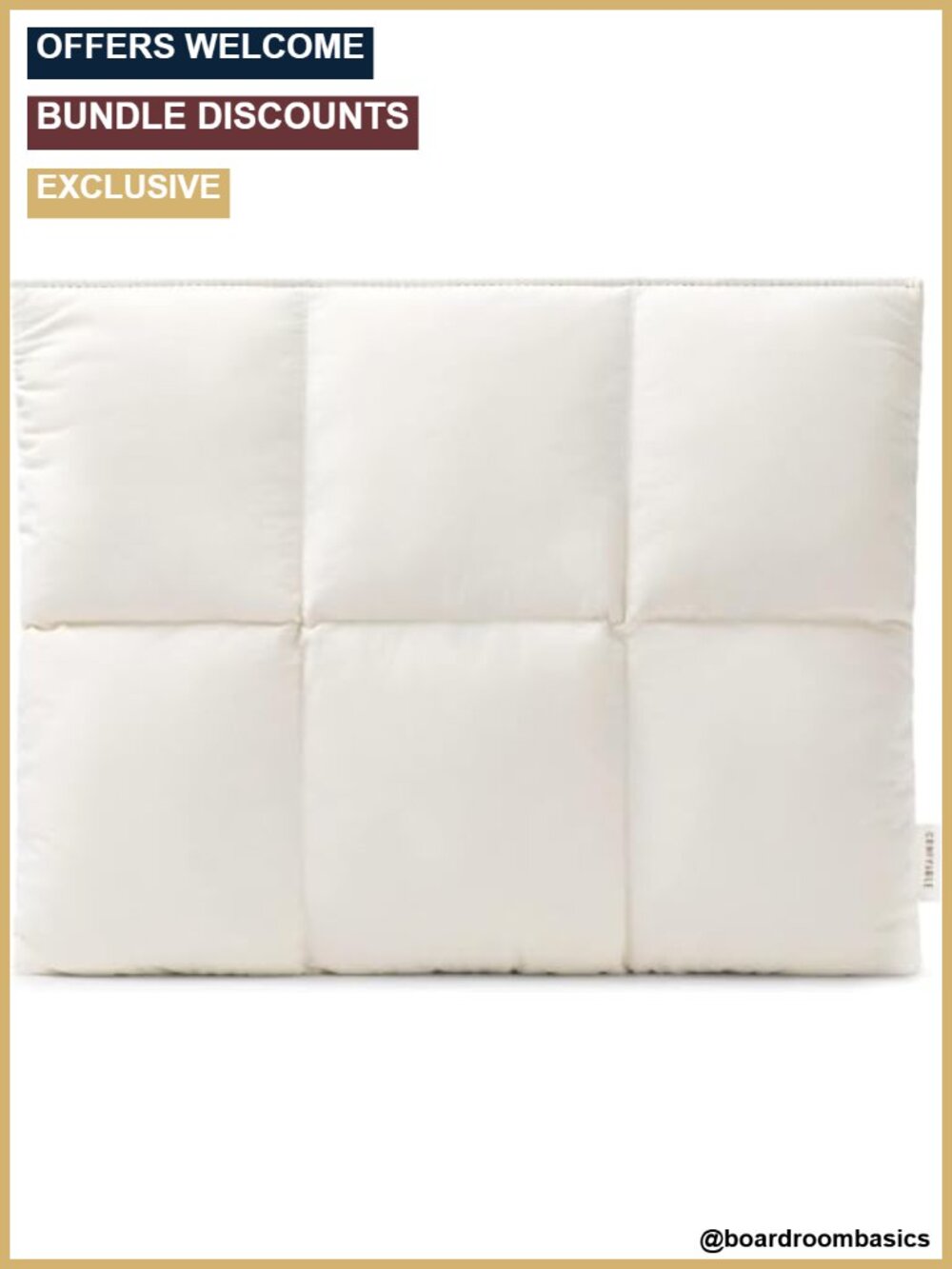 Puffy Quilted Laptop Sleeve 13 14 Inch Magnetic Closure Waterproof